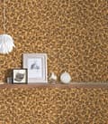 Miniatyrbild 5 av 6: Non woven-tapet leopardfläckar Profhome 349023-GU slät matt färg brun orange brons 7,04 m2