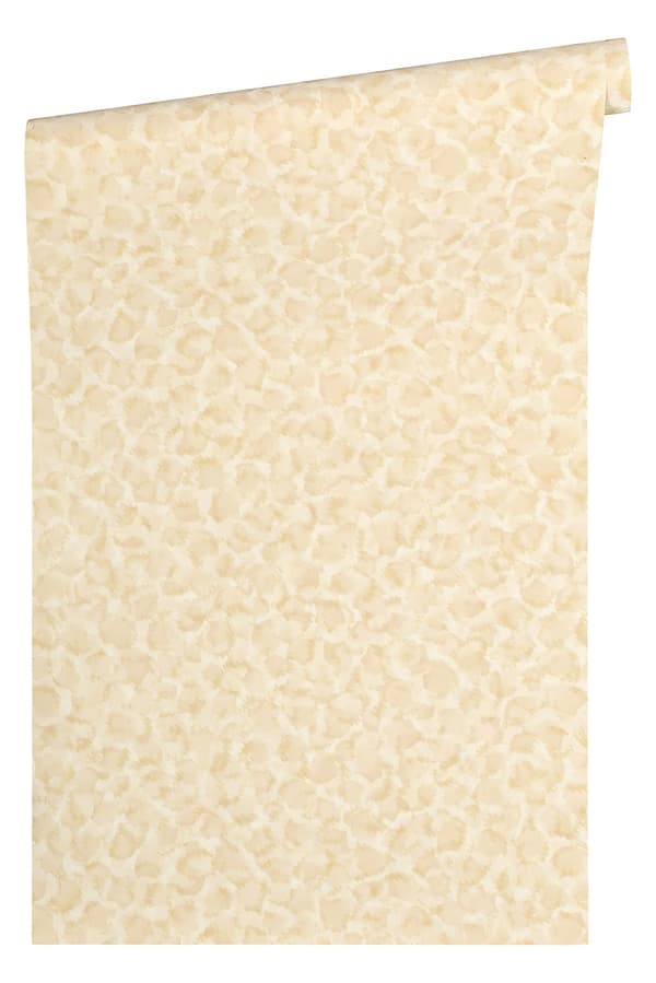 Non woven-tapet leopardfläckar Profhome 349024-GU slät matt färg beige brons grädde 7,04 m2