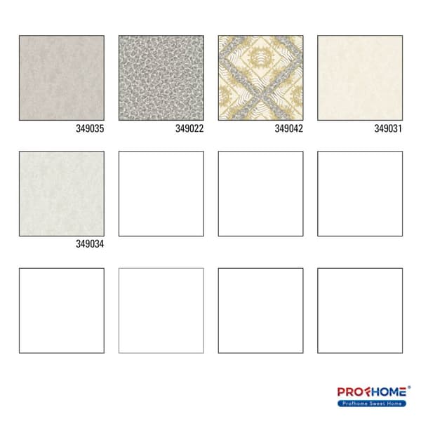 Non woven-tapet uni kulör Profhome 349035-GU lätt texturerad glansigt färg grå 7,04 m2