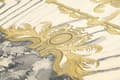 Miniatyrbild 3 av 6: Non woven-tapet ornament Profhome 349042-GU lätt texturerad glansigt mönster matt bakgrund färg grå guld grädde 7,04 m2