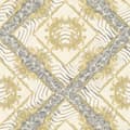 Miniatyrbild 1 av 6: Non woven-tapet ornament Profhome 349042-GU lätt texturerad glansigt mönster matt bakgrund färg grå guld grädde 7,04 m2