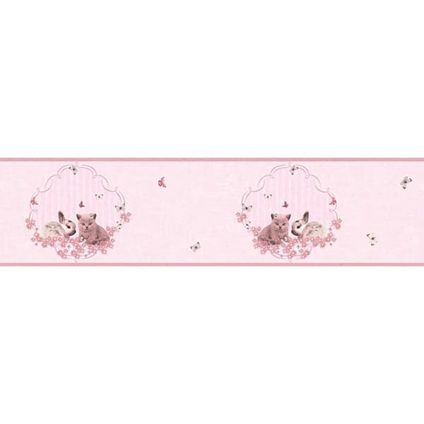 Tapetbort børnetapet Profhome 355671-gu glat mat färg lyserød fuchsia bronze 0,65 m2