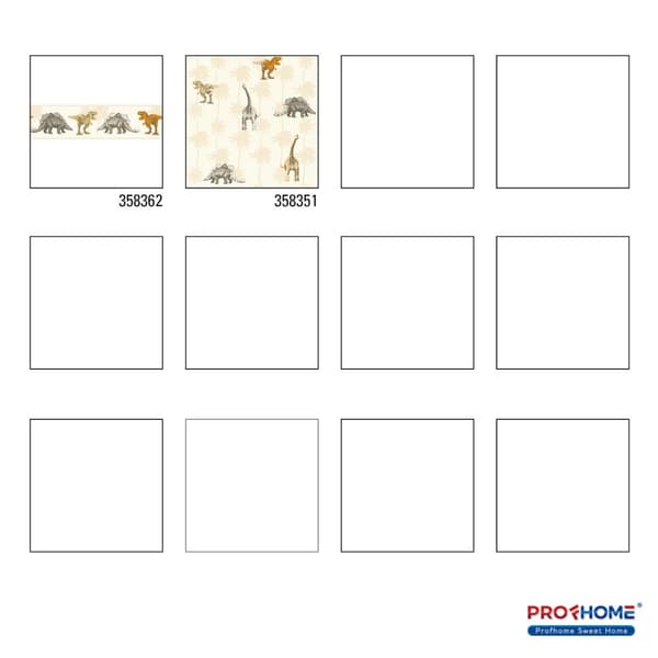 Tapetbort med dyr Profhome 358362-gu glat mat färg beige orange 0,65 m2