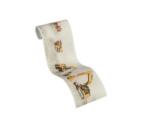Kant grafisk Profhome 358712-GU slät matt färg orange beige svart 0,65 m2