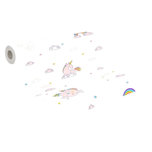 Papperstapet djur mönster Profhome 361581-GU lätt texturerad matt färg rosa vit violett gul 5,33 m2