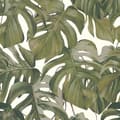 Miniatyrbild 1 av 7: Non woven-tapet blomster Profhome 365192-GU slät matt färg grön vit grå 5,33 m2