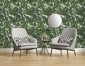 Miniatyrbild 5 av 7: Non woven-tapet blomster Profhome 365193-GU slät matt färg grön blå 5,33 m2