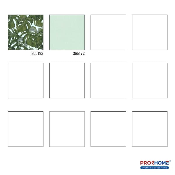 Non woven-tapet blomster Profhome 365193-GU slät matt färg grön blå 5,33 m2