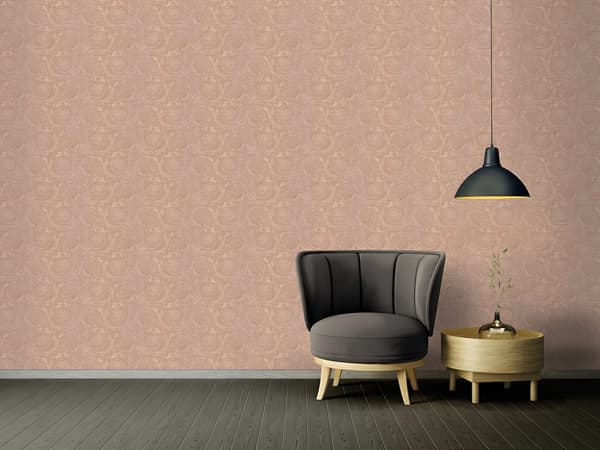 Non woven-tapet barock Profhome 366922-GU texturerad glansigt färg koppar 7,04 m2