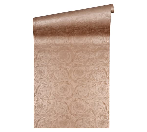 Non woven-tapet barock Profhome 366922-GU texturerad glansigt färg koppar 7,04 m2
