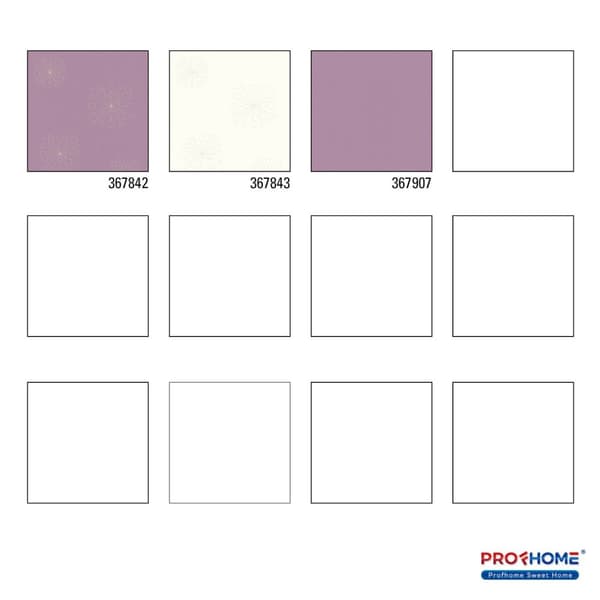 Ikke-vævet tapet geometriske Profhome 367842-gu lidt tekstureret blank mønster mat baggrund färg violet guld 5,33 m2