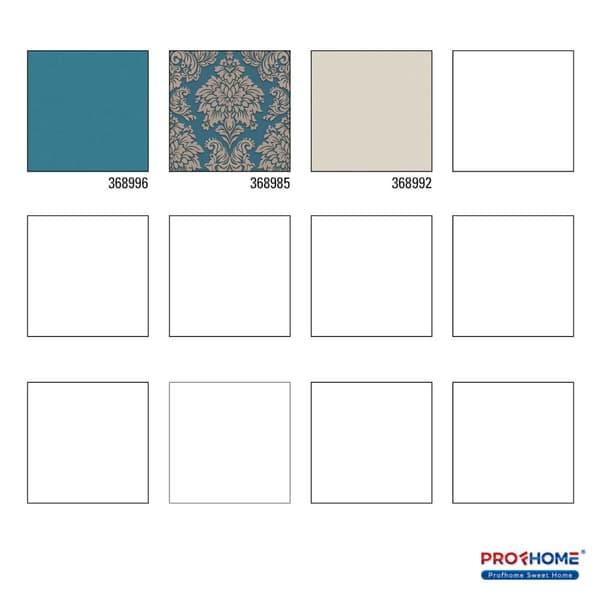 Non woven-tapet uni kulör Profhome 368996-GU lätt texturerad matt färg blå 5,33 m2