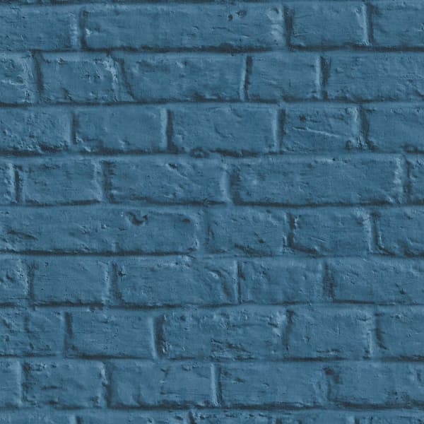 Non woven-tapet sten utseende Profhome 369123-GU lätt texturerad matt färg blå 5,33 m2