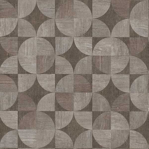 Non woven-tapet grafisk Profhome 369132-GU lätt texturerad matt färg grå brun 5,33 m2