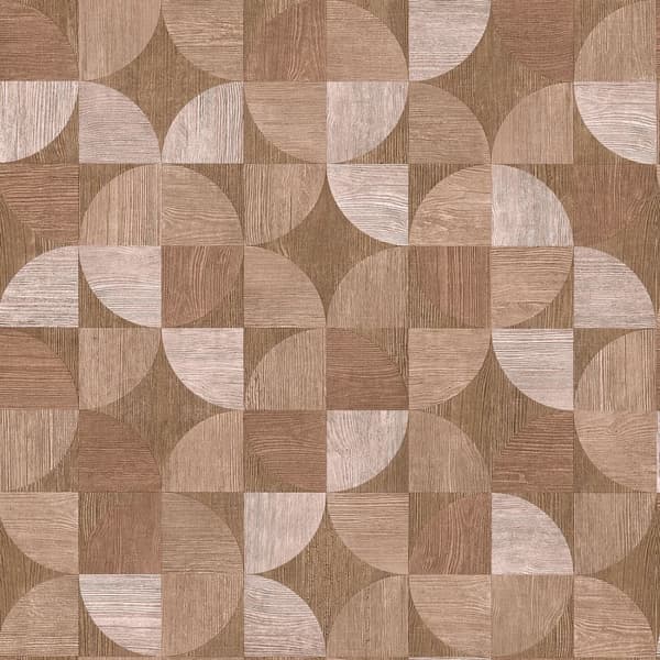 Non woven-tapet grafisk Profhome 369134-GU lätt texturerad matt färg brun beige 5,33 m2