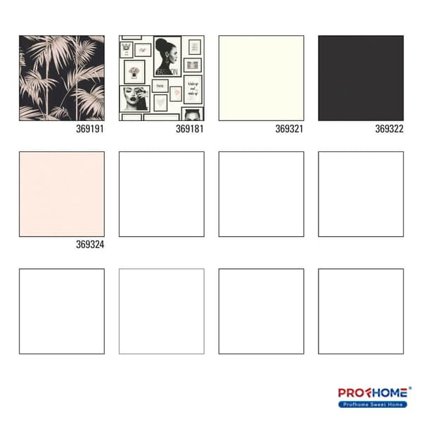 Non woven-tapet palmer Profhome 369191-GU lätt texturerad matt färg rosa brons svart 5,33 m2