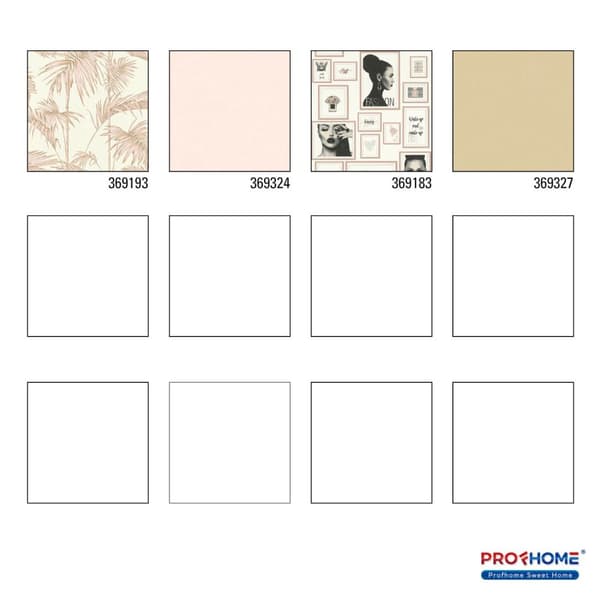 Non woven-tapet palmer Profhome 369193-GU lätt texturerad matt färg rosa beige grädde 5,33 m2