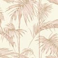 Miniatyrbild 1 av 5: Non woven-tapet palmer Profhome 369193-GU lätt texturerad matt färg rosa beige grädde 5,33 m2