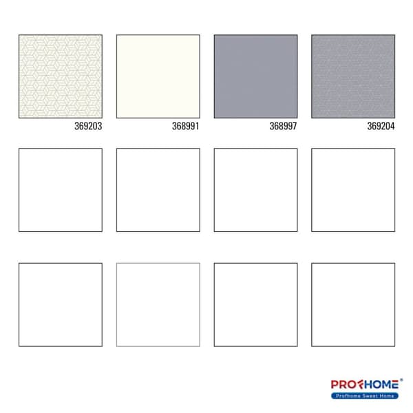 Non woven-tapet geometrisk Profhome 369203-GU lätt texturerad glittrande mönster matt bakgrund färg silver grå vit 5,33 m2