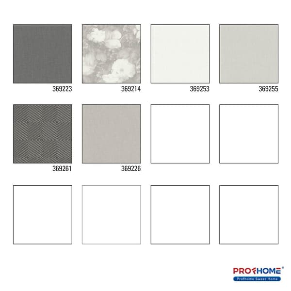 Non woven-tapet uni kulör Profhome 369223-GU lätt texturerad matt färg grå 5,33 m2