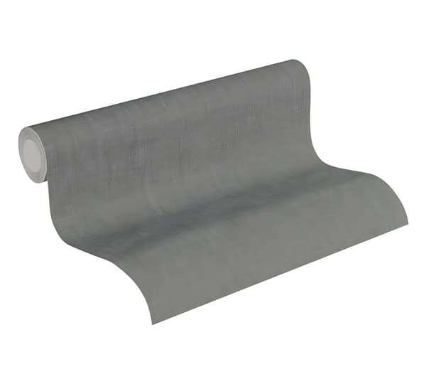 Non woven-tapet uni kulör Profhome 369223-GU lätt texturerad matt färg grå 5,33 m2