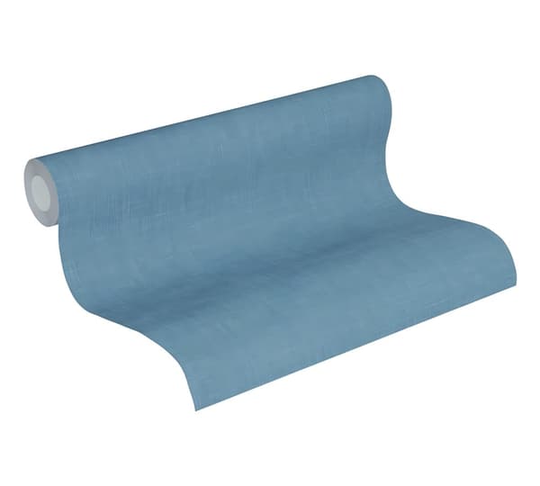 Non woven-tapet uni kulör Profhome 369259-GU lätt texturerad matt färg blå 5,33 m2