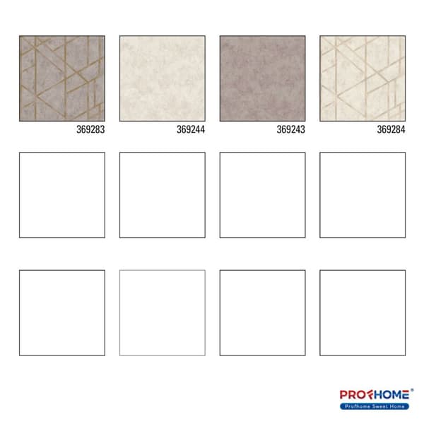 Non woven-tapet geometrisk Profhome 369283-GU lätt texturerad glansigt mönster matt bakgrund färg guld beige grå 5,33 m2