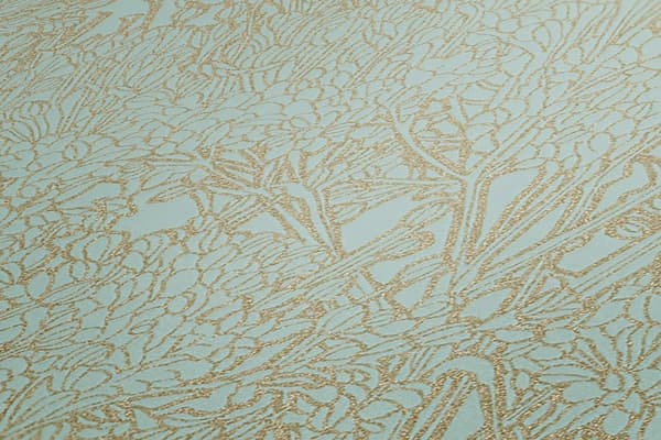Non woven-tapet blomster Profhome 369722-GU lätt texturerad matt färg blå grön guld 5,33 m2