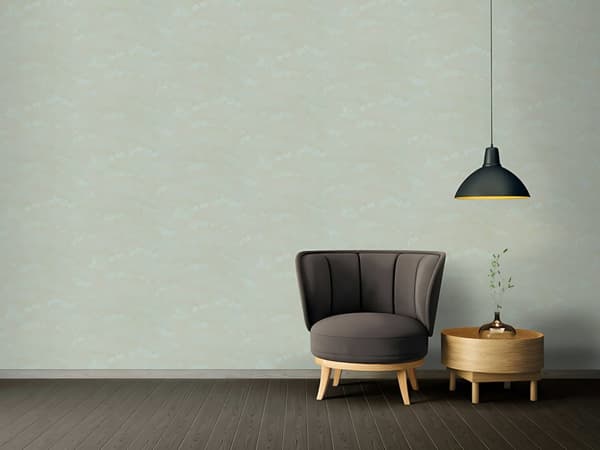 Non woven-tapet blomster Profhome 369722-GU lätt texturerad matt färg blå grön guld 5,33 m2