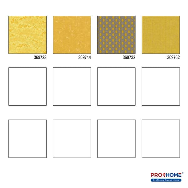 Non woven-tapet blomster Profhome 369723-GU lätt texturerad matt färg gul 5,33 m2