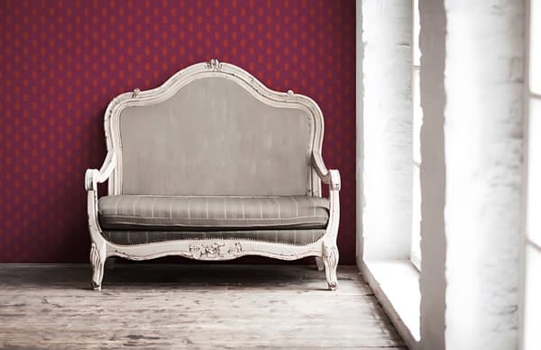 Non woven-tapet design Profhome 369731-GU lätt texturerad matt färg violett röd orange 5,33 m2