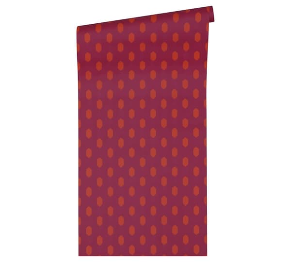 Non woven-tapet design Profhome 369731-GU lätt texturerad matt färg violett röd orange 5,33 m2