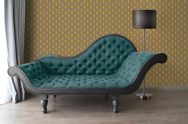 Ikke-vævet tapet designtapet Profhome 369732-gu lidt tekstureret mat färg gul grå brun 5,33 m2