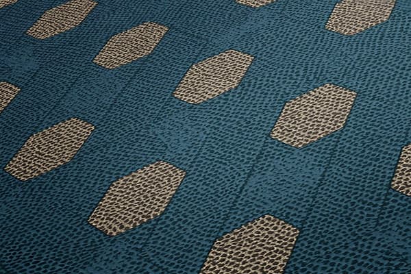 Non woven-tapet design Profhome 369734-GU lätt texturerad matt färg blå brun beige 5,33 m2