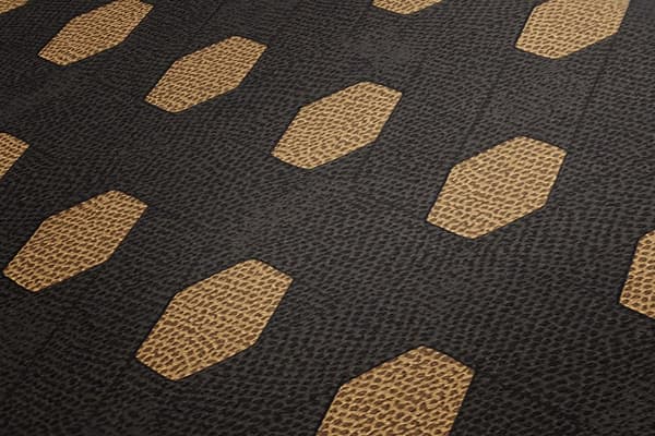 Non woven-tapet design Profhome 369735-GU lätt texturerad matt färg svart guld brun 5,33 m2