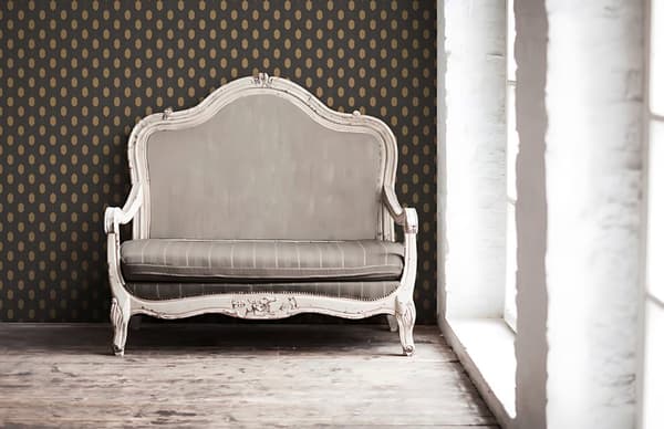Non woven-tapet design Profhome 369735-GU lätt texturerad matt färg svart guld brun 5,33 m2