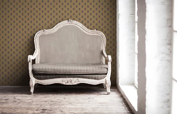 Non woven-tapet design Profhome 369736-GU lätt texturerad matt färg brun guld svart 5,33 m2