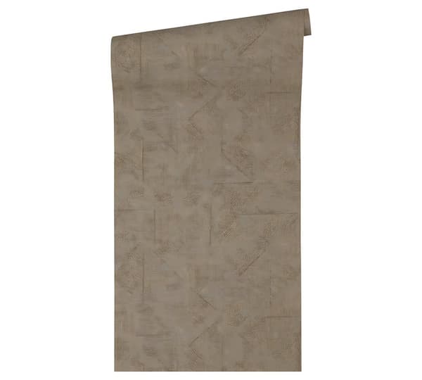 Non woven-tapet ton sur ton Profhome 369748-GU lätt texturerad matt färg brun brons grå 5,33 m2