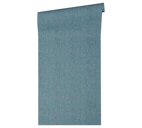 Non woven-tapet uni kulör Profhome 369763-GU lätt texturerad matt färg blå 5,33 m2