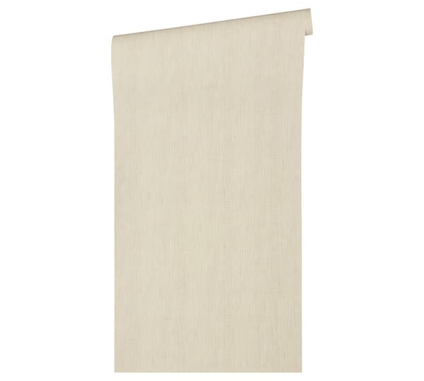 Non woven-tapet uni kulör Profhome 369766-GU lätt texturerad matt färg grädde 5,33 m2
