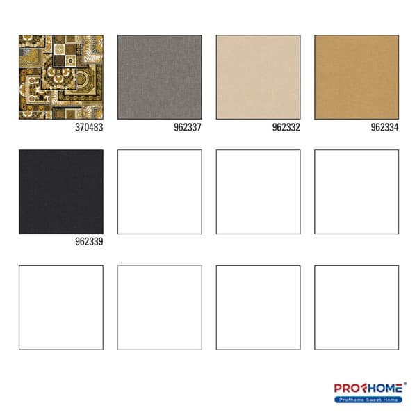 Non woven-tapet design Profhome 370483-GU lätt texturerad matt mönster blank bakgrund färg guld silver svart vit 7,04 m2
