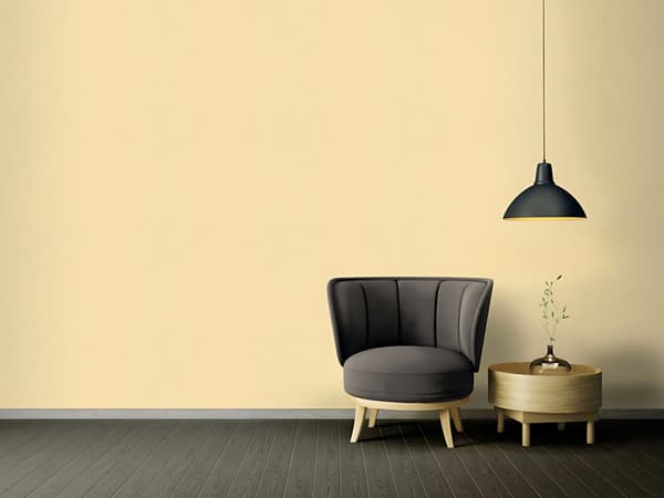 Non woven-tapet uni kulör Profhome 370507-GU lätt texturerad matt mönster blank bakgrund färg gul 7,04 m2