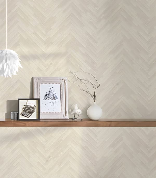 Ikke-vævet tapet træ imitation Profhome 370515-gu lidt tekstureret mat färg fløde beige 7,04 m2