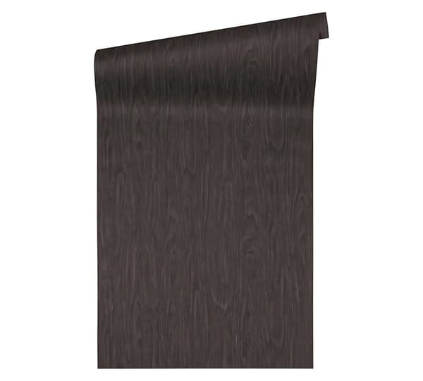 Non woven-tapet trä utseende Profhome 370524-GU lätt texturerad matt färg grå svart 7,04 m2