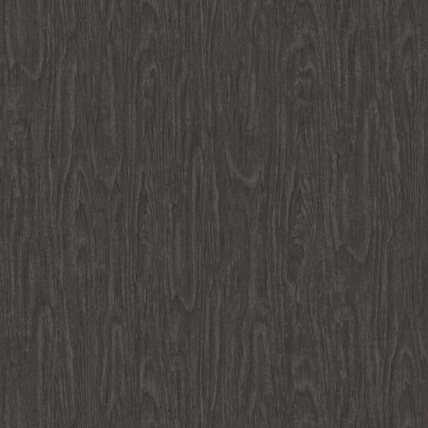 Non woven-tapet trä utseende Profhome 370524-GU lätt texturerad matt färg grå svart 7,04 m2