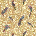 Miniatyrbild 1 av 6: Non woven-tapet fågelmönster Profhome 370532-GU texturerad glansigt mönster matt bakgrund färg guld violett grädde 7,04 m2