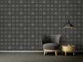 Miniatyrbild 4 av 6: Non woven-tapet geometrisk Profhome 371724-GU lätt texturerad matt färg svart guld 5,33 m2