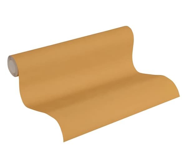 Non woven-tapet uni kulör Profhome 371784-GU lätt texturerad matt färg gul 5,33 m2