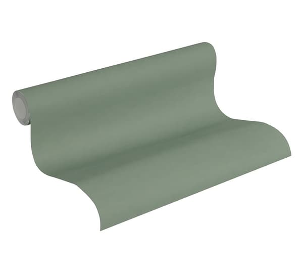 Non woven-tapet uni kulör Profhome 371787-GU lätt texturerad matt färg grön 5,33 m2