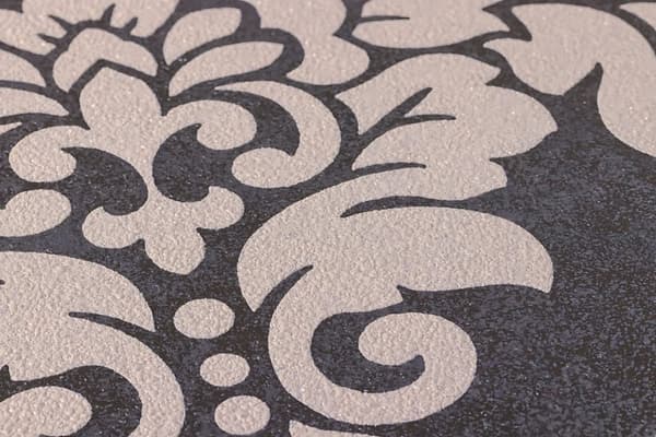 Ikke-vævet tapet glitter Profhome 372704-gu lidt tekstureret glitrende mønster mat baggrund färg sort sølv beige 5,33 m2